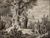 Arminius with Roman Trophies after the Battle of Teutoburg Forest