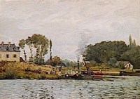 Boats at the Lock at Bougival