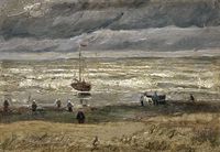 Scheveningen Beach in Stormy Weather