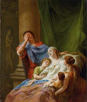 King Admetus of Thessaly Mourning the Death of Alcestis