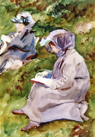 Two Ladies Reading