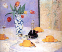 Tulips and Yellow Tea Service
