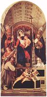 Madonna and Child with Saints Dominic, Gregory and Urban (detail from the Recanati Altarpiece)