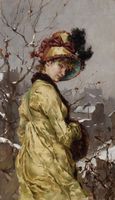 A Woman in Winter Dress