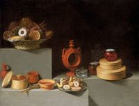 Still Life with Sweets and Pottery