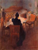 Lamplight Interior from Dalecarlia
