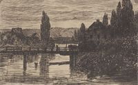 Footbridge and House