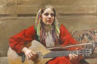 Daleswoman Playing at Utmeland