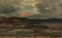 Sunrise over Fishing Waters--Maine