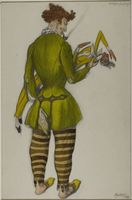 Costume Design for Man in a Green Jacket, for Ballet Boutique Fantasque