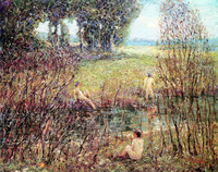 Boys by a Stream