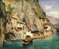 Fisher Huts at a Cliff Line
