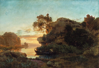 Ligurian Costal Landscape by Sunset