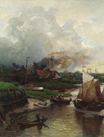 Overlying Boats in an Belgian Seaport
