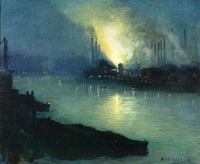 Pittsburgh Steel Mills at Night