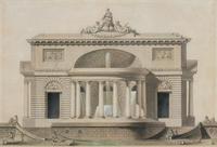 Project of a of Fountain with Columns
