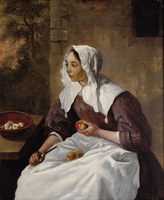 Woman Peeling Apples
