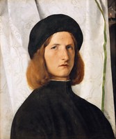 A Man with Curtain