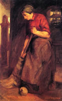 Woman Sweeping