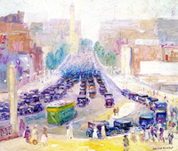 Traffic at the Link Bridge - Michigan Avenue