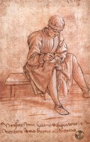 Seated Painter Fellow at Drawing