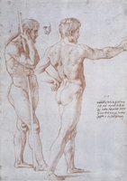 Two Standing Male Nudes (Study)