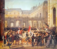 The King of the French leaves the Palace and goes to the Town Hall