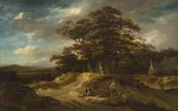 Travellers at the Edge of a Village