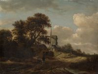 Landscape with Stream and Windmill