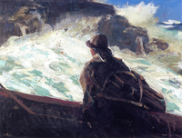 Lobsterman in Heavy Seas