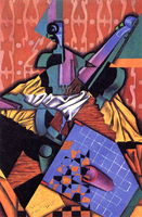 Violin and Checkerboard
