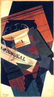 Fruit Dish and Newspaper