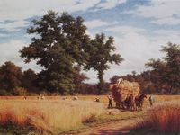 Cornfield with Oaks