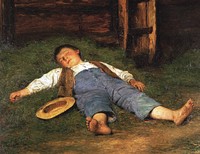 Sleeping Boy in the Hay
