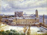 Santa Trinità dei Monti in the Snow