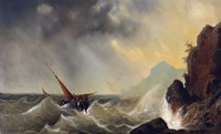 Ship in Stormy Sea