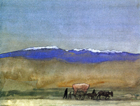 Covered Wagon on the Plains