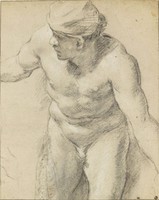 Naked Man Looking Left