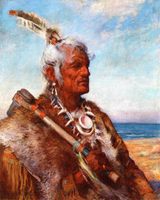 Portrait of Chief Red Cloud, Iroquois Indian