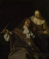 A Man Smoking and a Woman