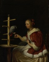 A Lady with Her Parrot