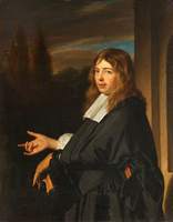Portrait of a Man Holding a Glove
