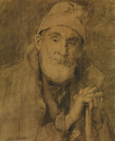 Old Feissli with Stick and Hat