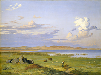 Landscape at Arresǿ, Looking towards the Sand-Dunes at Tisvilde