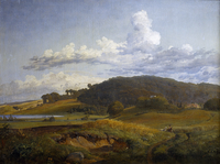 View from Vinderod towards Hobjerg near Frederiksværk, with the Home of Lundbye’s Parents