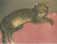 Winter: Cat on a Cushion