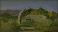 Landscape with Rocks in the Foreground at Civitella, Italy