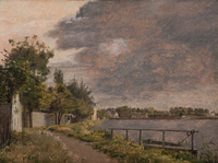 View of Dosseringen near the suburb, Østerbro, Outside Copenhagen:  Cloudy Sky