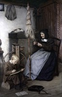 Grandmother at a Spinning Wheel