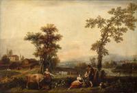 Landscape with a Woman Leading a Cow